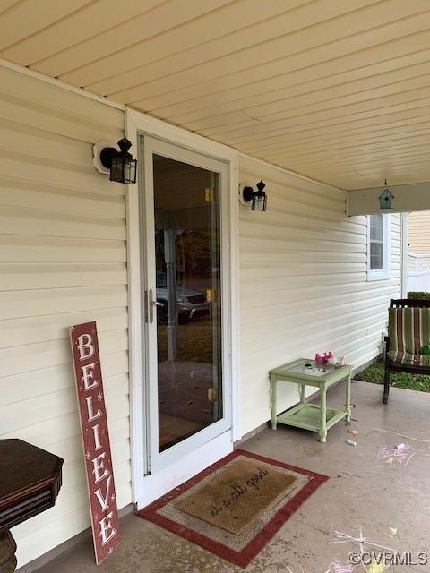 view of doorway to property