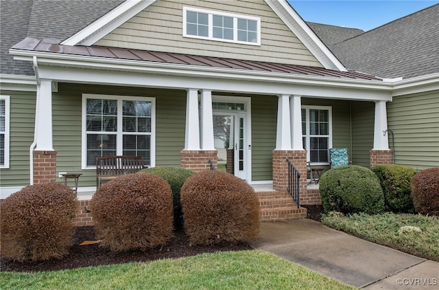 view of front of property with covered porch