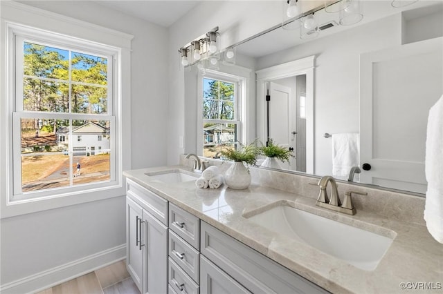 bathroom with vanity