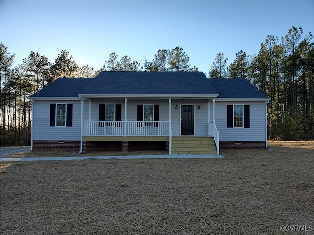 view of front facade with covered porch