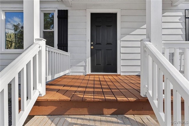 view of doorway to property