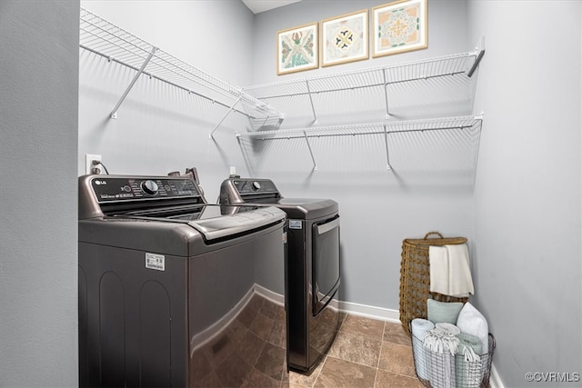 laundry area with washer and dryer