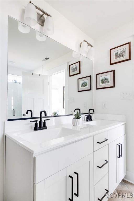 bathroom with vanity