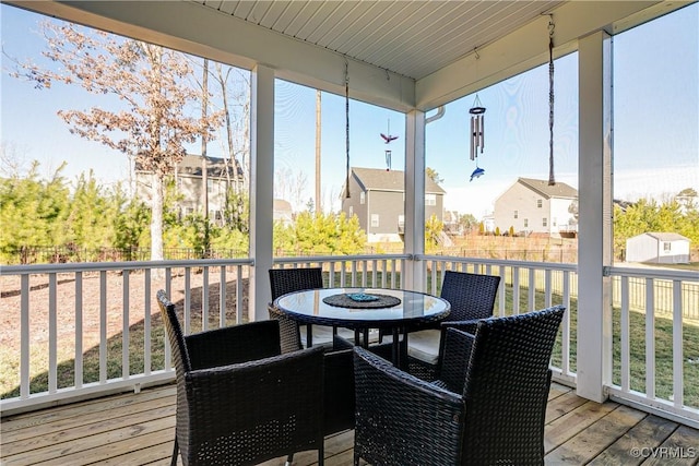 sunroom featuring a healthy amount of sunlight