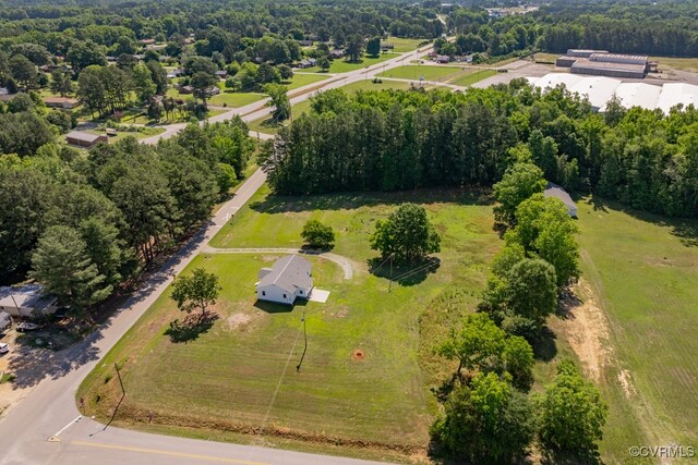 drone / aerial view with a rural view