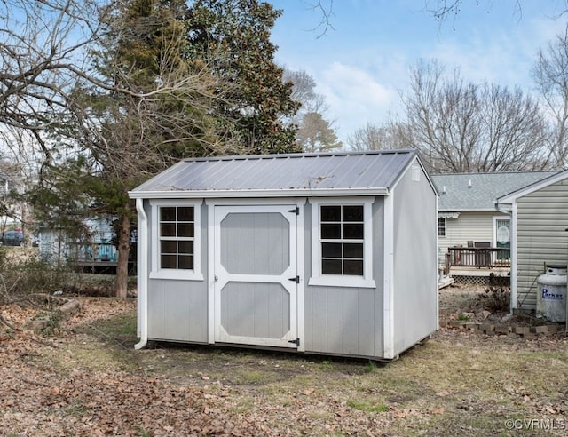 view of shed