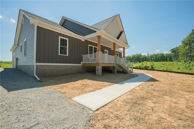 view of front of home with a porch