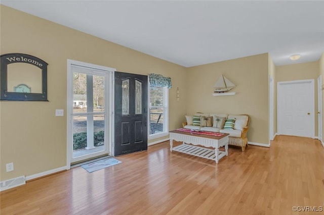 foyer featuring hardwood / wood-style floors