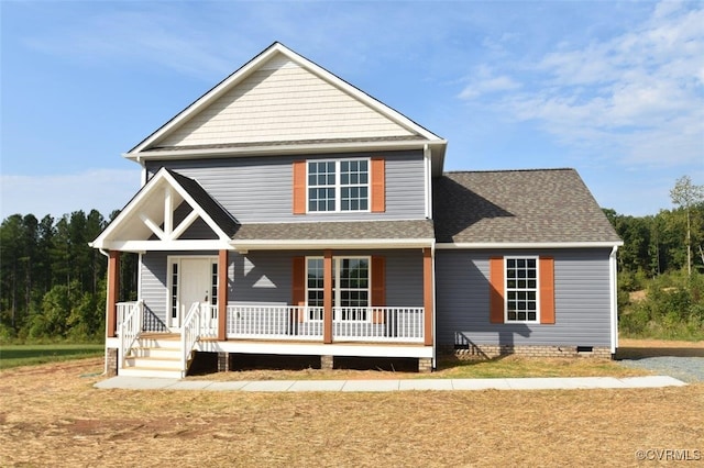 view of front of home featuring a porch