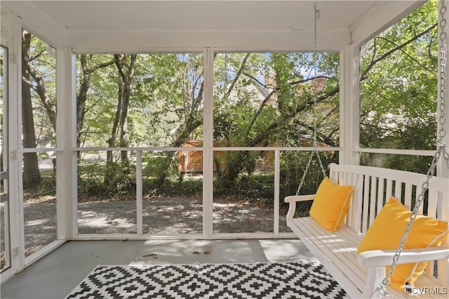 view of sunroom