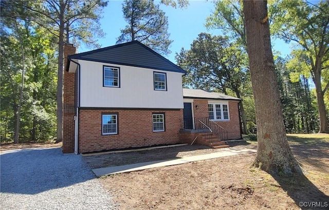 view of rear view of property