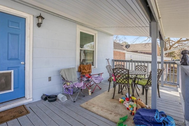 view of wooden deck