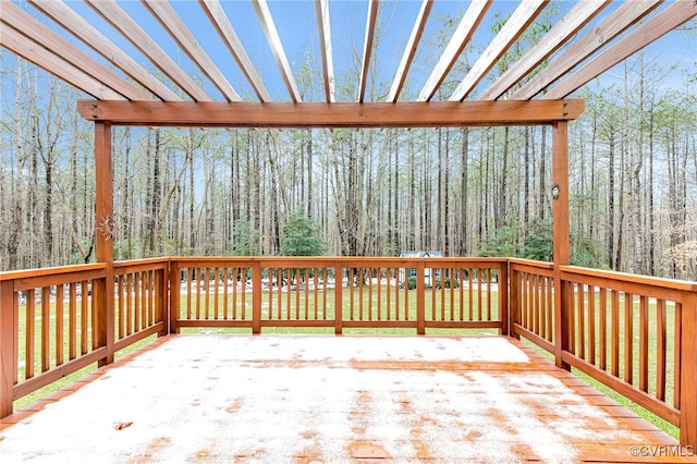 view of wooden terrace