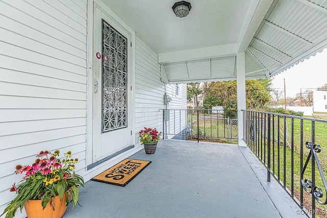 exterior space with covered porch