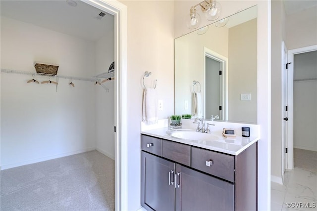 bathroom featuring vanity