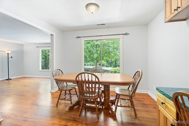 803 Lake Caroline Dr, Abingdon, VA 22546 - dining space with wood finished floors and baseboards