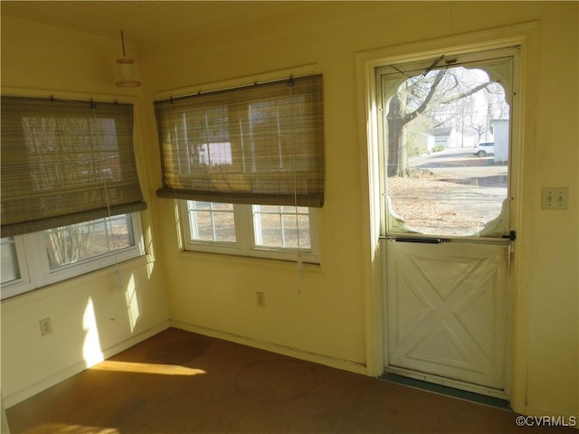 doorway to outside featuring a wealth of natural light