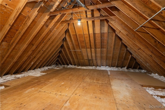 view of attic