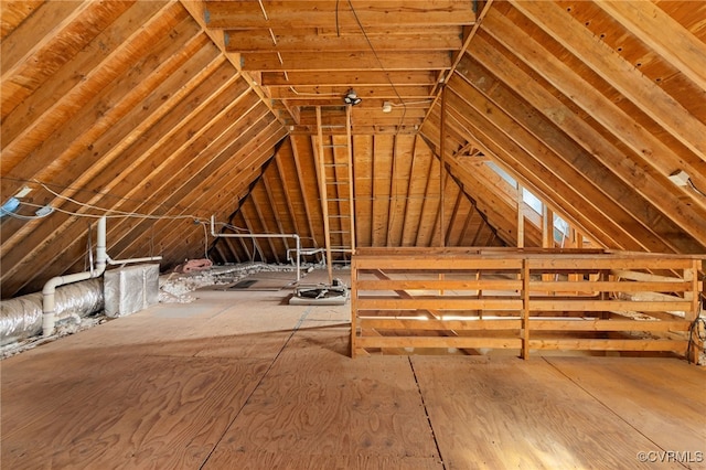 view of attic