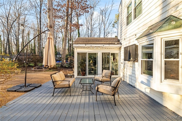 view of wooden terrace