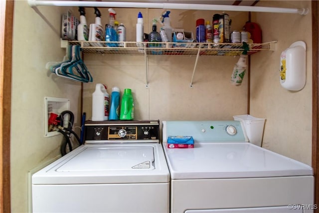 laundry area with separate washer and dryer