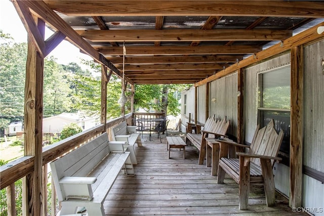 view of wooden terrace