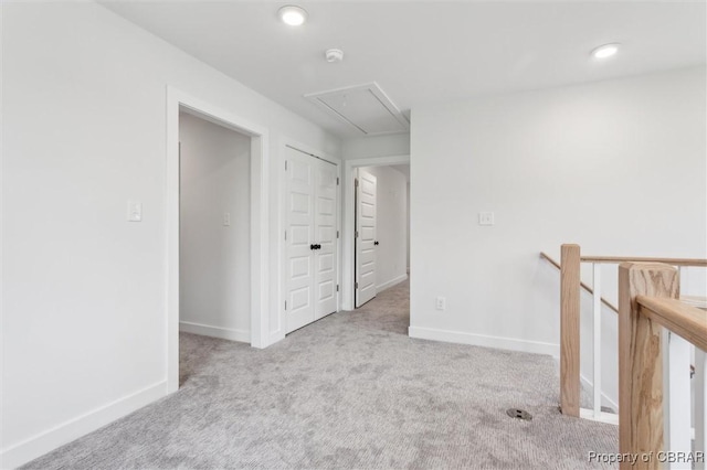 8280 Mobjack Ln, Hayes, VA 23072 - carpeted empty room featuring baseboards, recessed lighting, and attic access