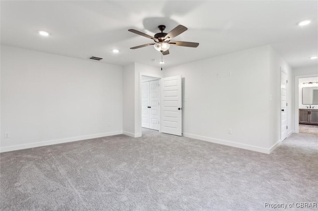 8280 Mobjack Ln, Hayes, VA 23072 - unfurnished bedroom featuring baseboards, visible vents, carpet flooring, and recessed lighting
