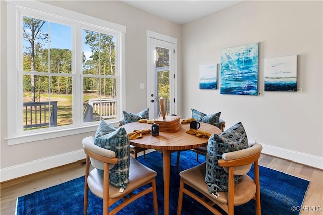 dining room featuring hardwood / wood-style flooring