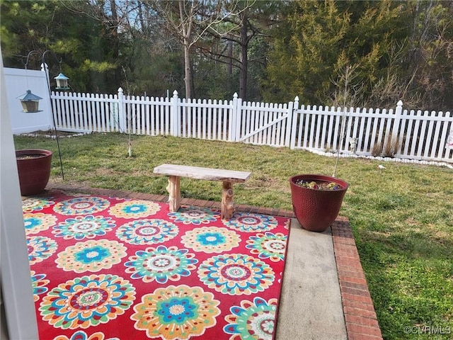 view of patio with fence