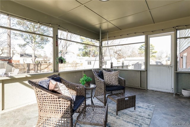 view of sunroom / solarium