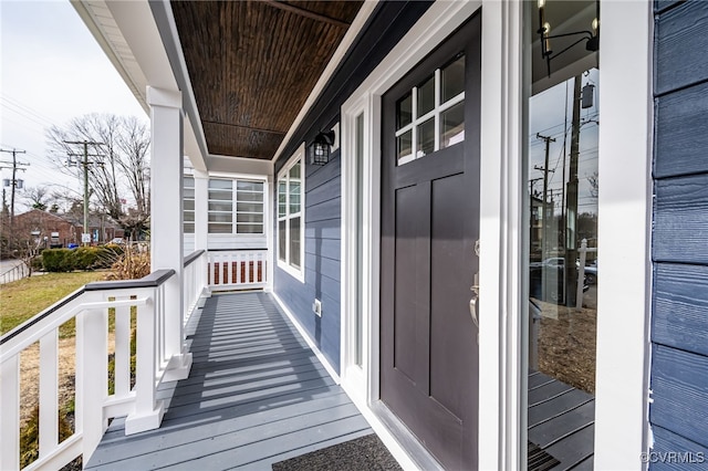balcony with covered porch