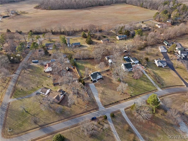 bird's eye view featuring a rural view