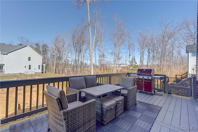 view of wooden deck