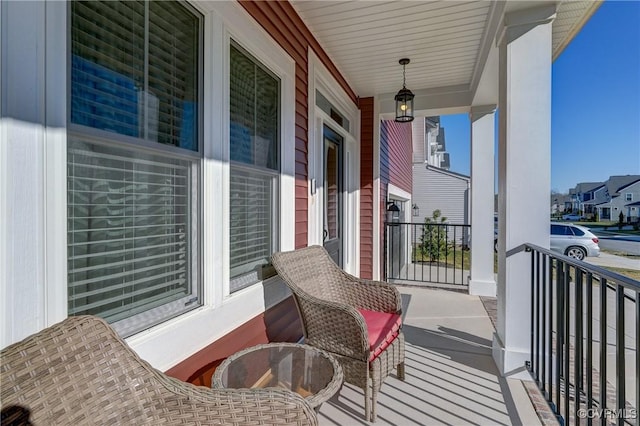 balcony with covered porch