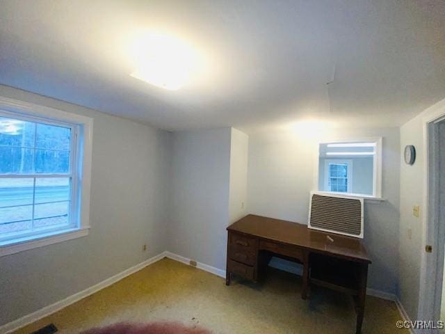 office area featuring carpet floors