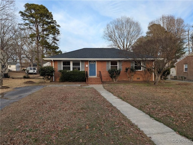 view of single story home