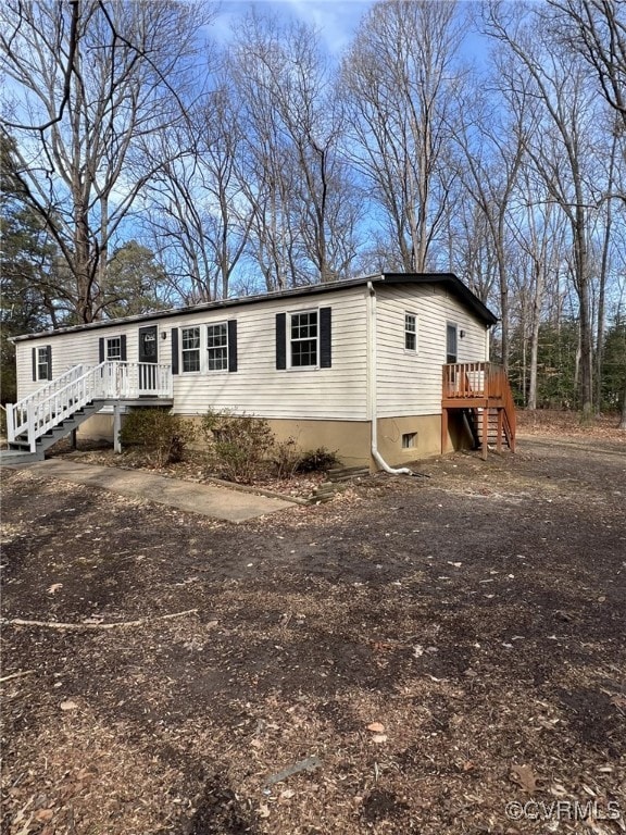 view of manufactured / mobile home