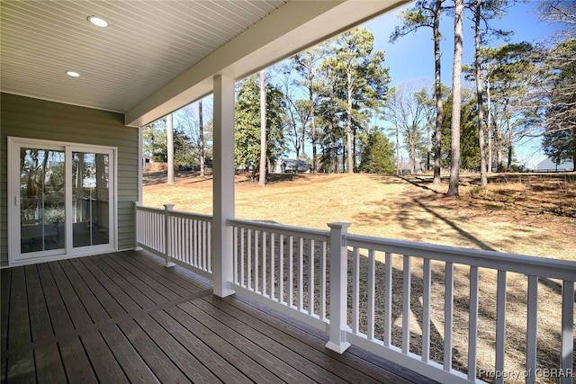 view of wooden deck