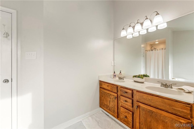 bathroom featuring vanity