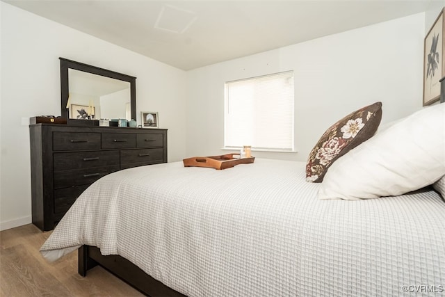 bedroom featuring light hardwood / wood-style flooring