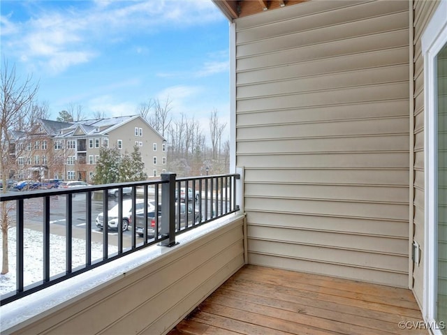 balcony featuring a residential view