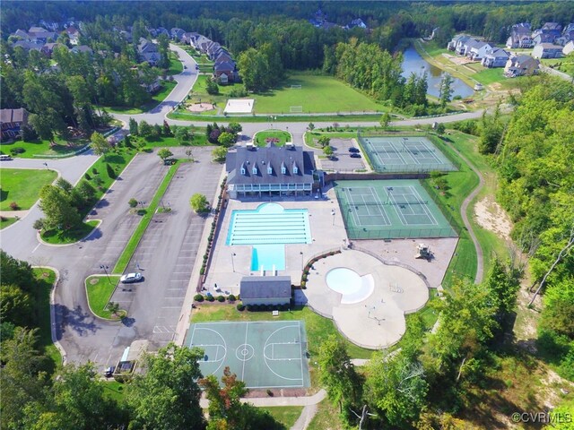 17405 Singing Bird Pl, Moseley, VA 23120 - aerial view with a water view