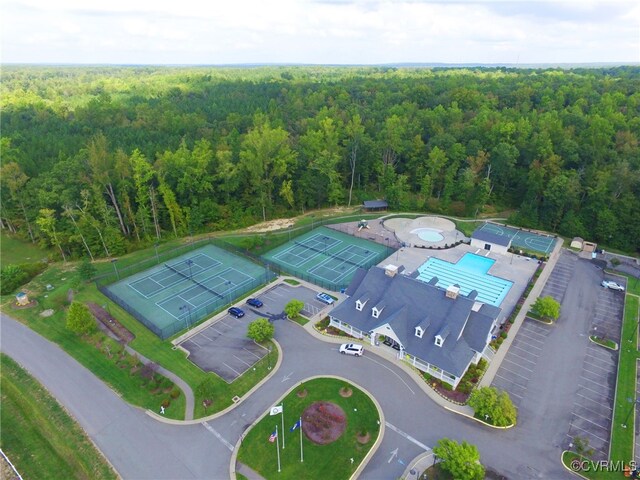17405 Singing Bird Pl, Moseley, VA 23120 - bird's eye view featuring a view of trees
