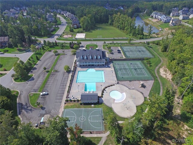 17405 Singing Bird Pl, Moseley, VA 23120 - bird's eye view featuring a water view