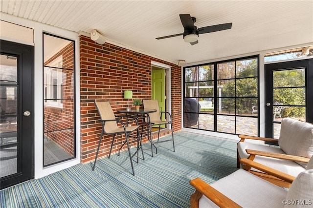 view of sunroom / solarium