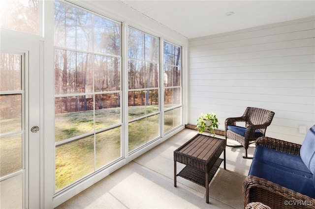 view of sunroom