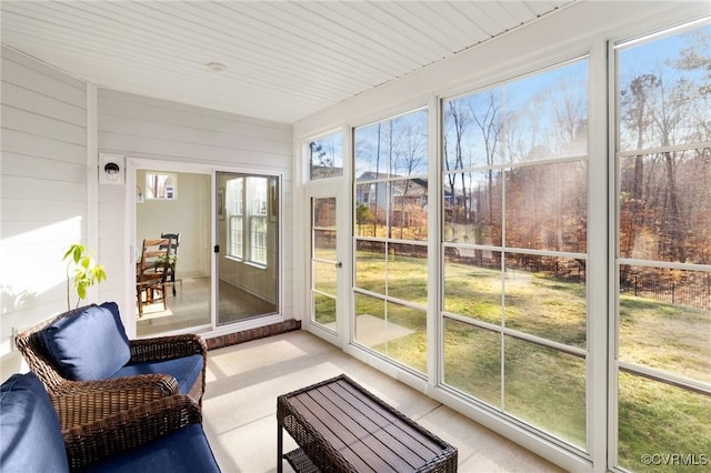 view of sunroom