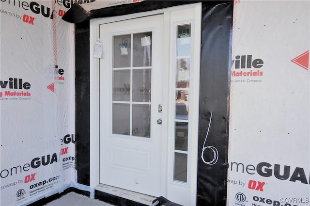 view of doorway to property