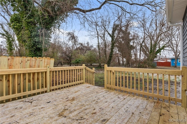 view of wooden terrace